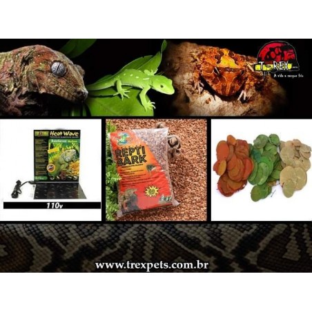 Kit Substrato Aquecido Répteis | Terrário| Corn