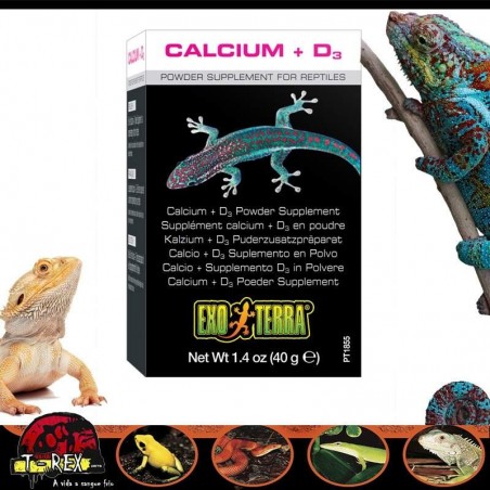 Cálcio Exoterra com Vitamina D3 Répteis